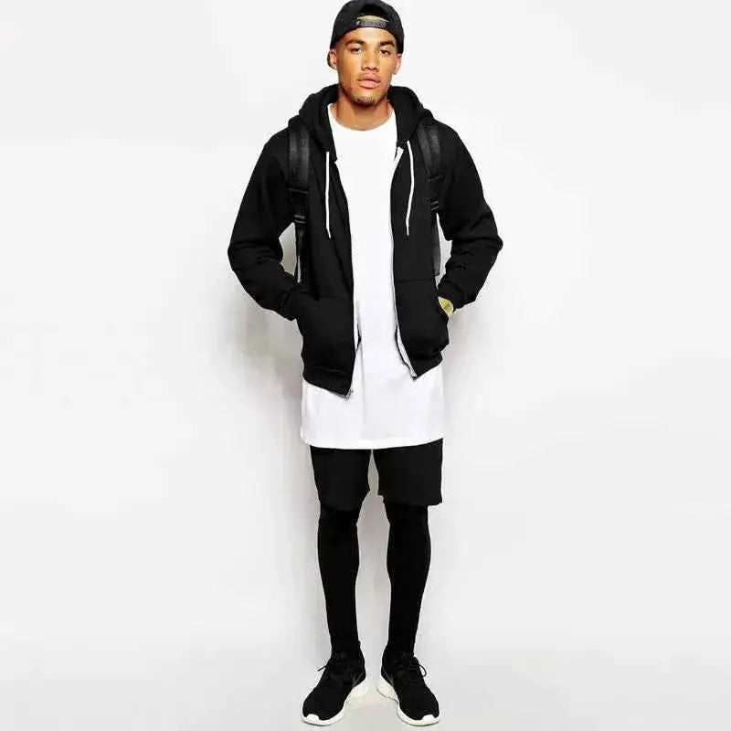 T-shirt Long Homme Hip Hop – Coton 100 %, Col Rond, Toutes Saisons