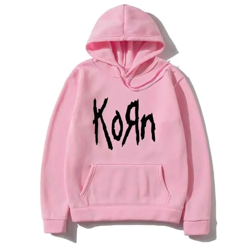 Hoodie Unisexe Korn Rock Band – Streetwear Hip Hop Harajuku