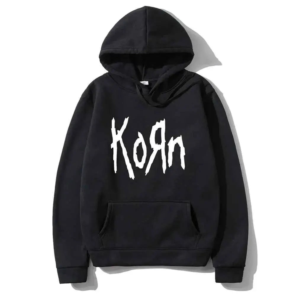 Hoodie Unisexe Korn Rock Band – Streetwear Hip Hop Harajuku