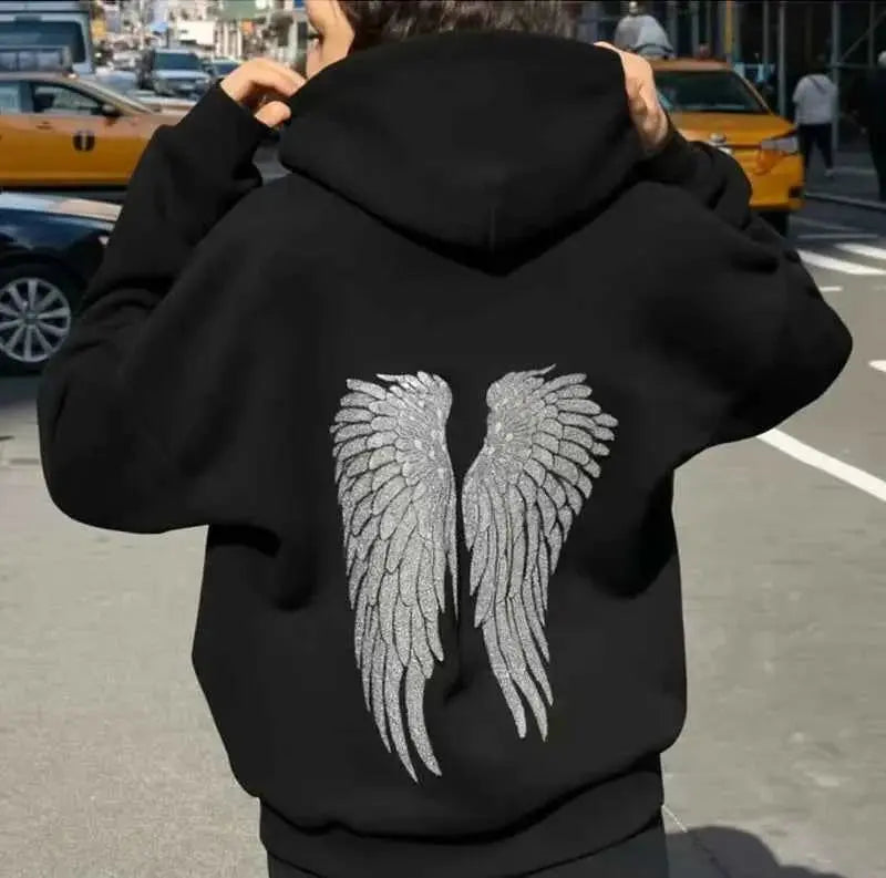 Hoodie Oversize Femme – Perles & Sequins Y2K Streetwear