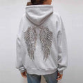 Hoodie Oversize Femme – Perles & Sequins Y2K Streetwear