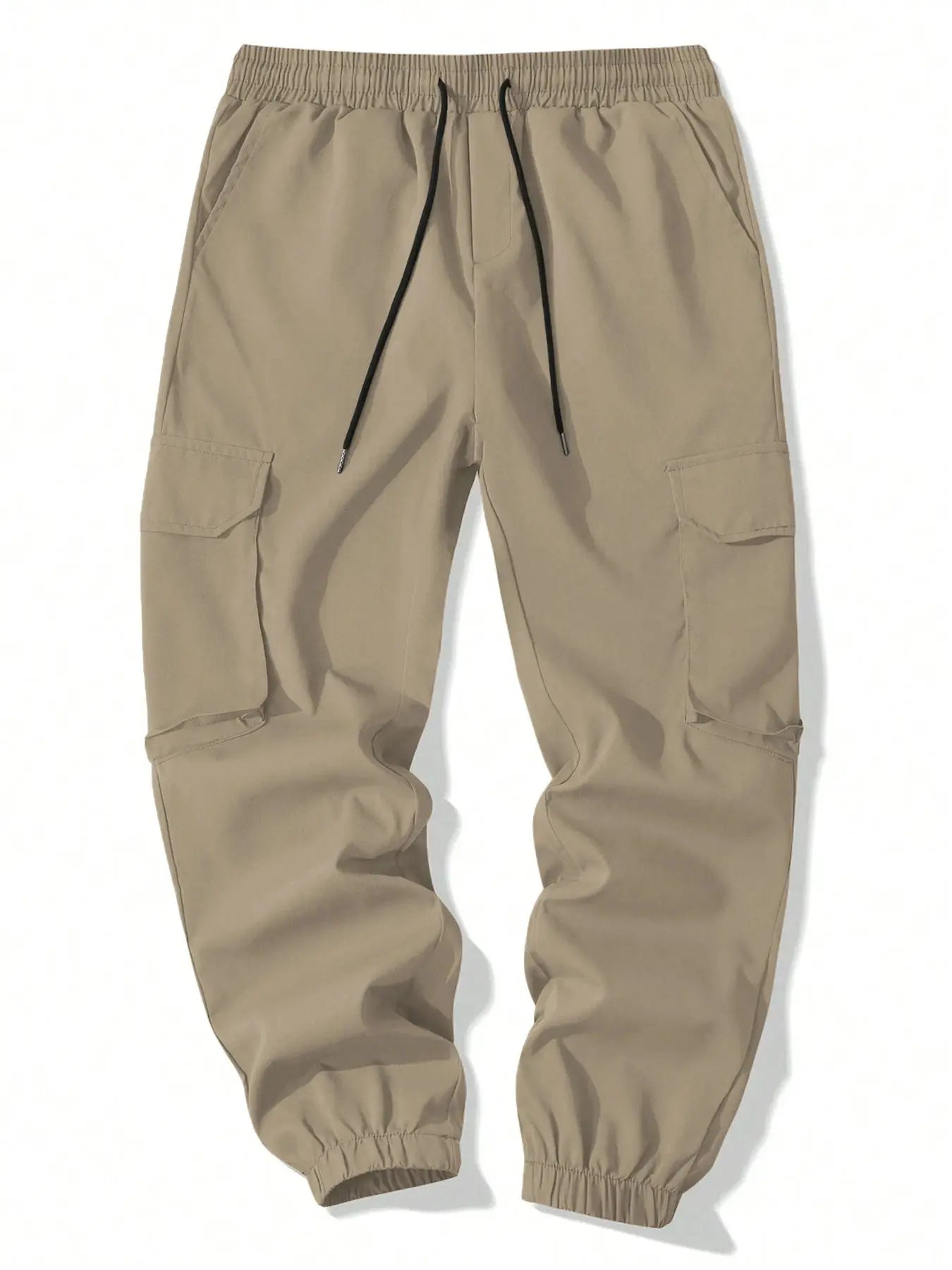 Pantalon Cargo Homme Taille Élastique – Coupe Slim, Multi-Poches, Décontracté EcomFr