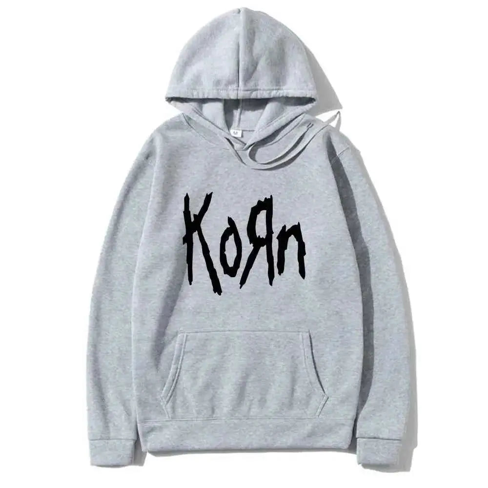 Hoodie Unisexe Korn Rock Band – Streetwear Hip Hop Harajuku