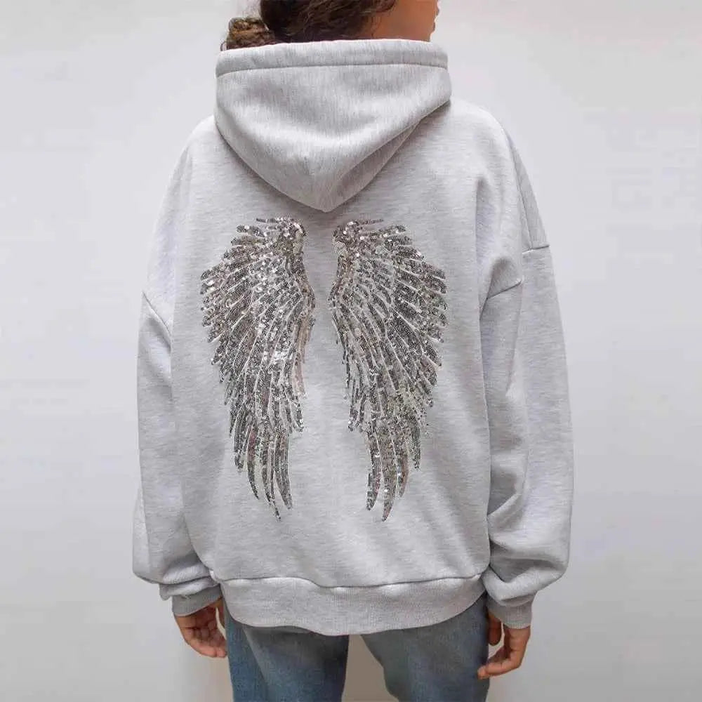 Hoodie Oversize Femme – Perles & Sequins Y2K Streetwear
