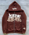 Sweat à Capuche Zippé Y2K Harajuku Imprimé Étoile & Lettre Hip-Hop EcomFr