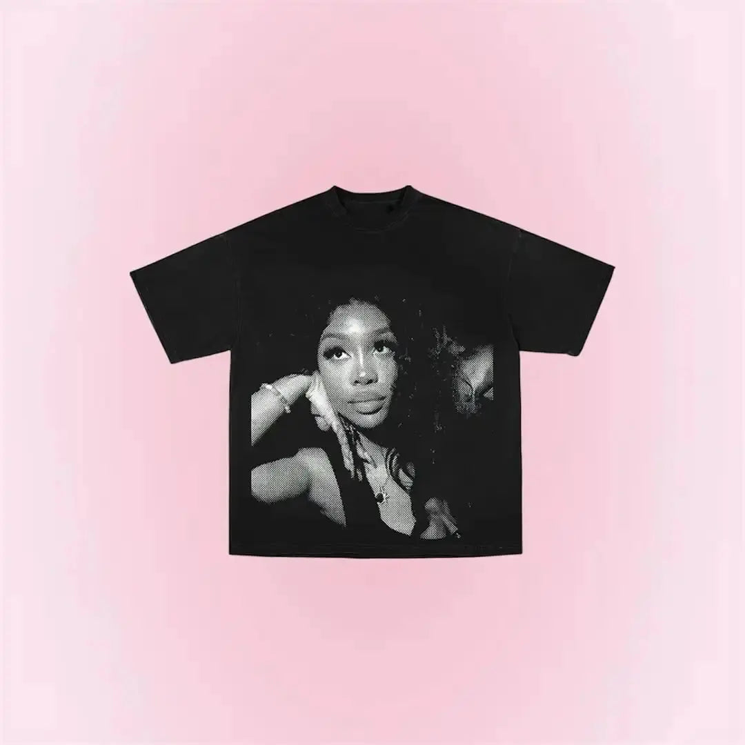 T-Shirt SZA Graphique Oversize – Coton Hip-Hop Y2K Streetwear Unisexe EcomFr