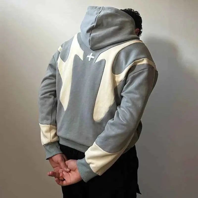 Veste à Capuche Zippée Homme – Y2K Streetwear Goth